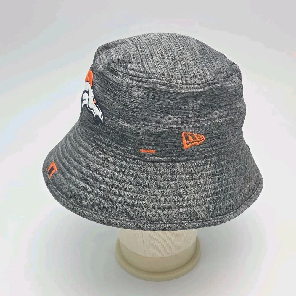 Denver Broncos Bucket Hat NFL Football Gray New Era One Size Polyester Stretch